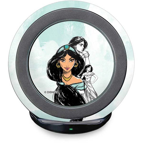 Disney Princess Jasmine Sketch Fast Charge Wireless Charging Stand Skin